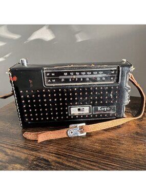 60s| 1960s Vintage Koyo AM-FM Transistor Radio Model KTR-1022 Japan